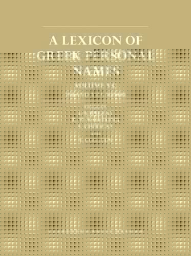 A Lexicon of Greek Personal Names: Volume V.C: Inland Asia Minor