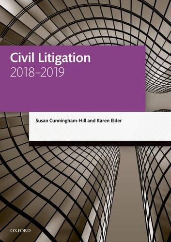 Civil Litigation 2018-2019 (Legal Practice Course Manuals)
