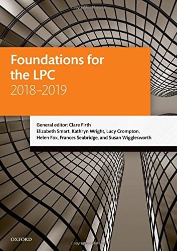 Foundations for the LPC 2018-2019 (Legal Practice Course Manuals)