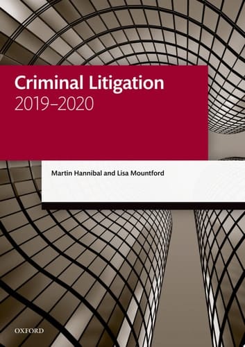Criminal Litigation 2019-2020 (Legal Practice Course Manuals)