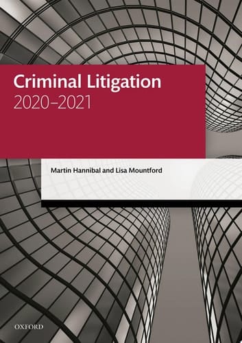 Criminal Litigation 2020-2021 (Legal Practice Course Manuals)