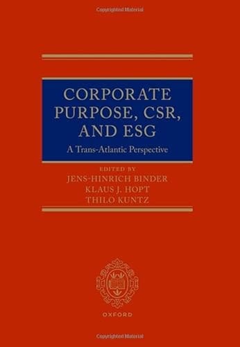 Corporate Purpose, CSR, and ESG