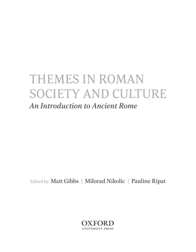 Themes in Roman Society and Culture