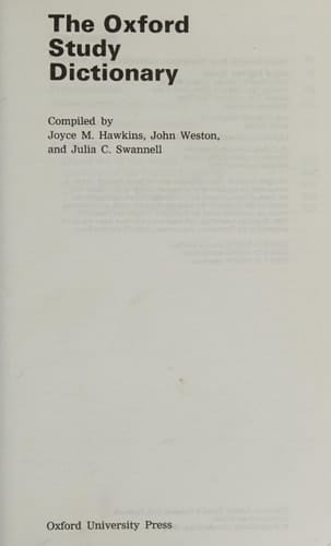 The Oxford Study Dictionary