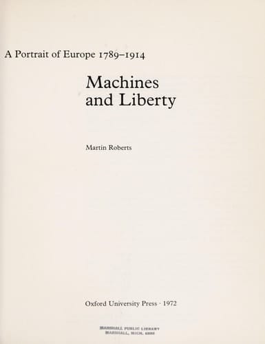 Machines and Liberty 1789-1914