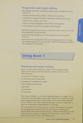 Launch Into Literacy: Level 1 Teacher's Guide 1
