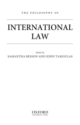 The Philosophy of International Law