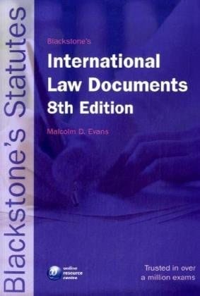 Blackstone's International Law Documents (Blackstone's Statute Book Series)