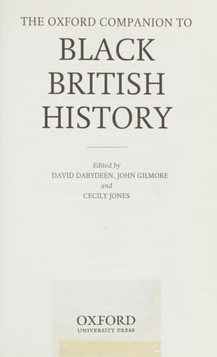 The Oxford Companion to Black British History (Oxford Quick Reference)
