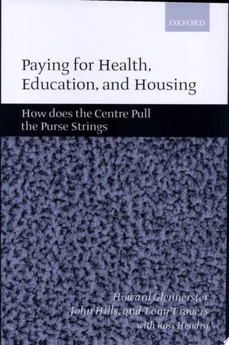 Paying for Health, Education, and Housing: How Does the Centre Pull the Purse Strings?