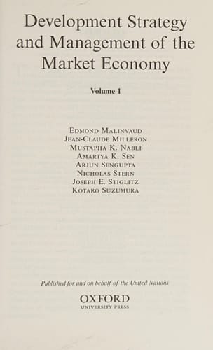 Development Strategy and Management of the Market Economy: Volume I (Development Strategy & Management of the Market Economy)