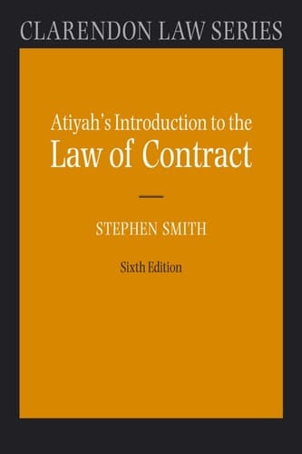 Atiyah's Introduction to the Law of Contract (Clarendon Law Series)