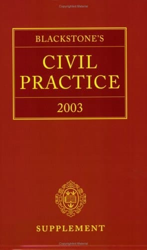 Blackstone's Civil Practice 2003 Supplement