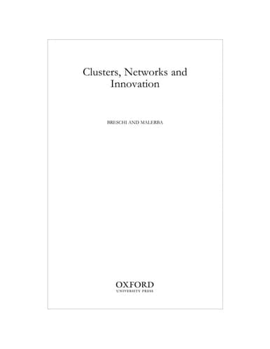 Clusters, Networks, and Innovation