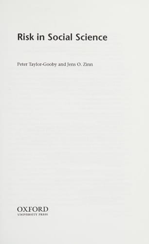 Risk in Social Science