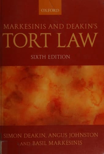 Markesinis and Deakin's Tort Law