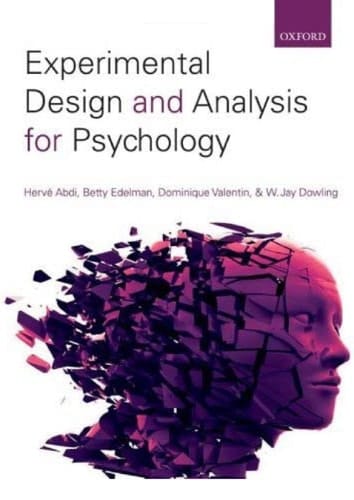 Experimental Design & Analysis for Psychology