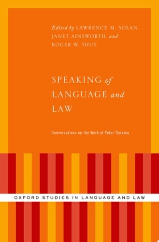 Speaking Of Language And Law