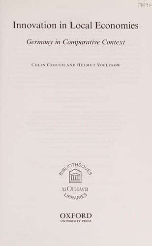 Innovation in Local Economies: Germany in Comparative Context