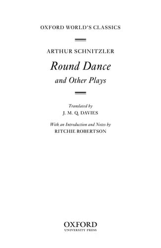 Round Dance and Other Plays (Oxford World's Classics)