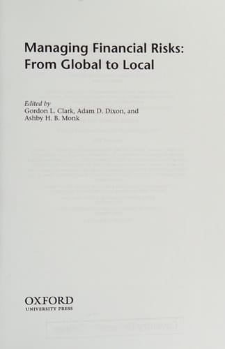 Managing Financial Risks: From Global to Local