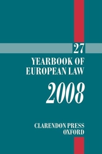 Yearbook of European Law 2008: Volume 27