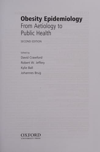 Obesity Epidemiology: From Aetiology to Public Health