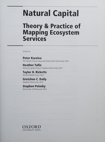 Natural Capital: Theory and Practice of Mapping Ecosystem Services