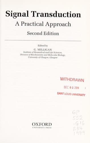 Signal Transduction: A Practical Approach