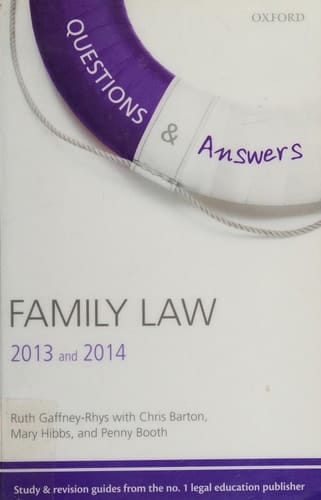 Q & A Revision Guide Family Law 2013 and 2014 (Questions & Answers)