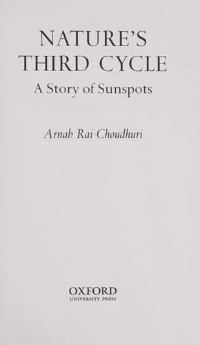 Nature's Third Cycle: A Story of Sunspots
