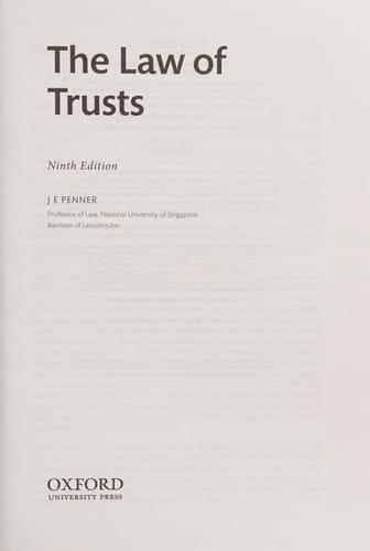 The Law of Trusts (Core Text)