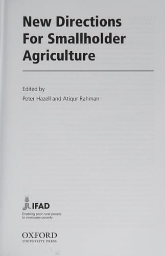 New Directions for Smallholder Agriculture