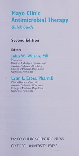 Mayo Clinic Antimicrobial Therapy Quick Guide (Mayo Clinic Scientific Press)