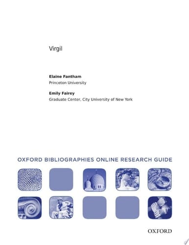 Virgil: Oxford Bibliographies Online Research Guide (Oxford Bibliographies Online Research Guides)