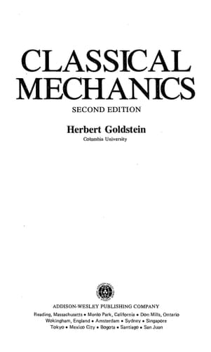 Classical Mechanics (Addison-Wesley series in physics)