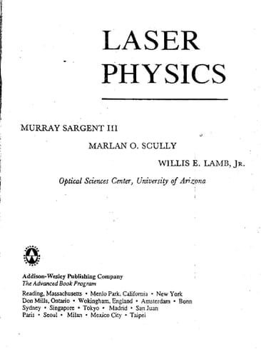 Laser Physics