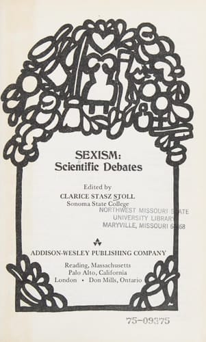 Sexism: Scientific Debates (Addison-Wesley Series in Dialogues in the Social Sciences)
