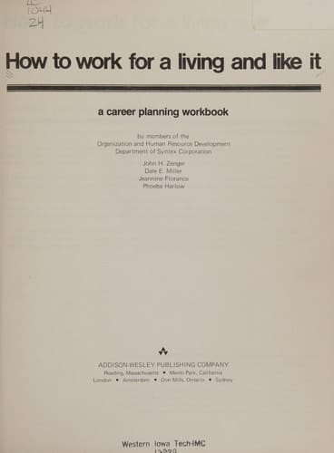 How to Work for a Living and Like It: A Career-Planning Workbook