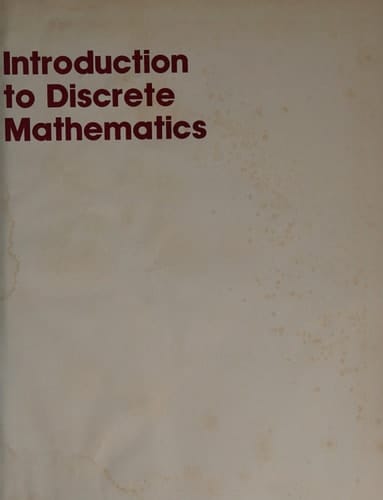 Introduction to Discrete Mathematics