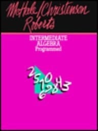 Intermediate Algebra Programmed