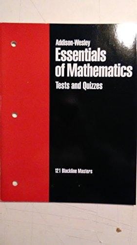 Essentials Of Mathematics Tests And Quizzes