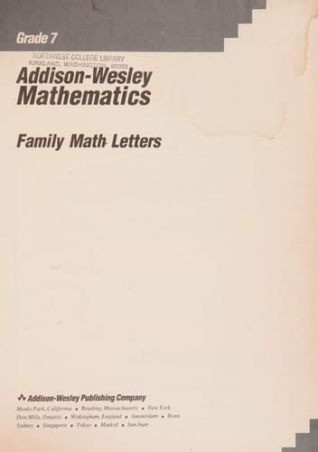 Family Math Letters