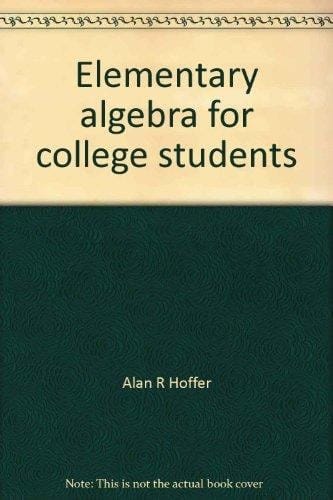 Elementary algebra for college students