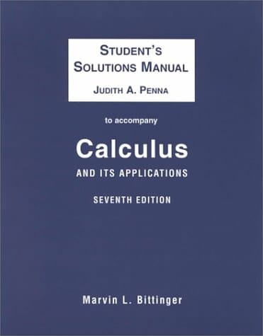 Calculus and Its Applications (Student's Solution Manual)