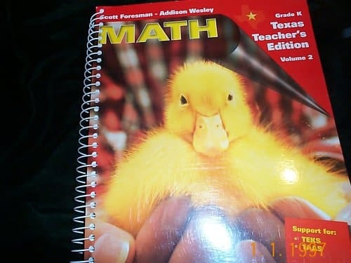 Scott Foresman-addison Wesley Math Grade K Texas Teacher's Edition (volume 2)