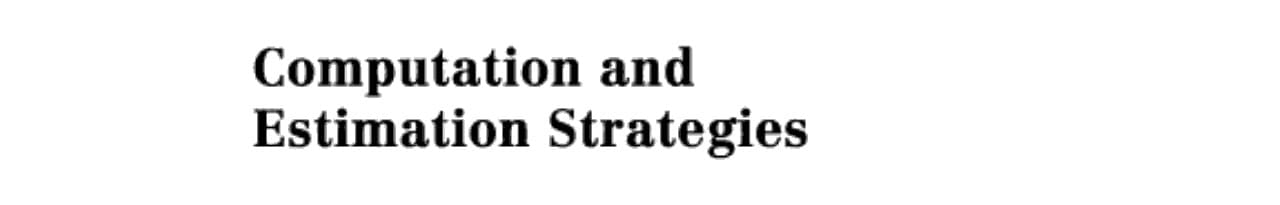 Building on Numbers You Know, Investigations in Number, Data, and Space, Computation and Estimation Grade 5