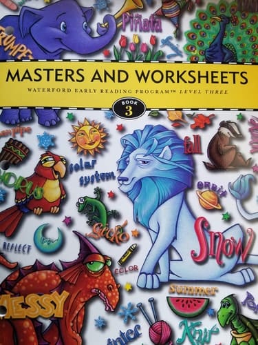 Masters and Worksheets; Waterford Early Reading Program Level Three; Book 3