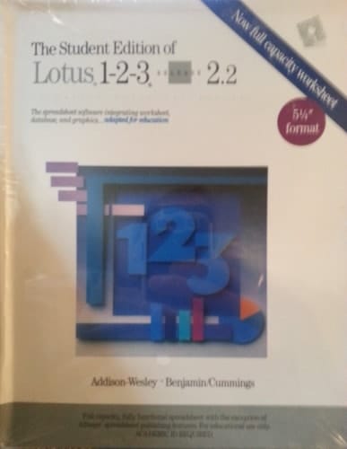 Lotus 1-2-3 Release 2.2. W/5.25*Student Edition