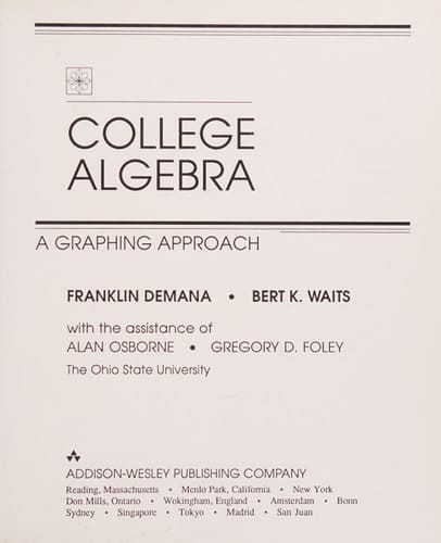 College algebra, a graphing approach